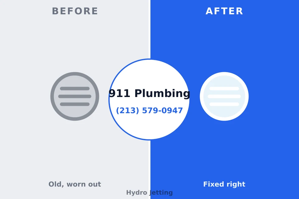 Before and after: plumbing repair Ohioville, PA
